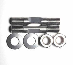 Kit #7 - Reduced shank British 5/16" x 26 tpi chromoly studs for STOCK IRON or MOLNAR ALUM CYLINDERS WITH EITHER STOCK OR FA/STS HEADS. Includes SS British nuts and spring washers