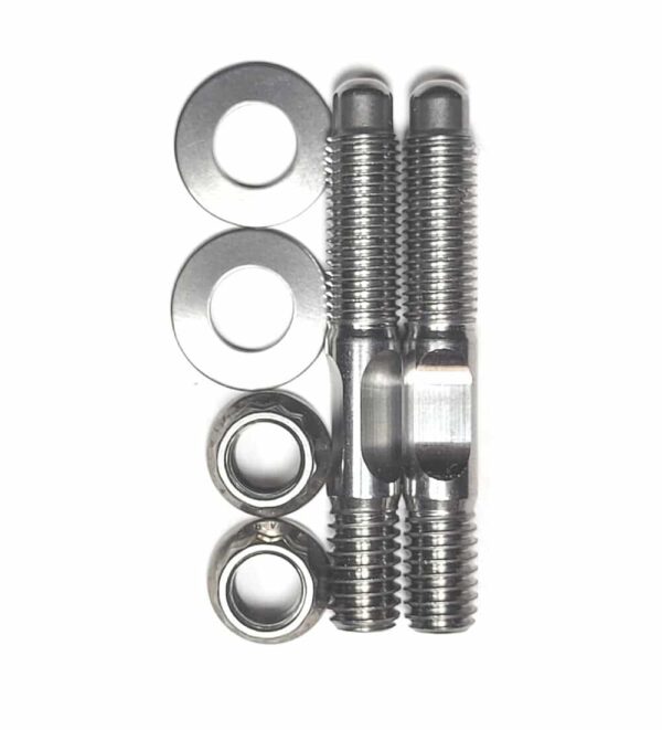 Kit #6 - Reduced shank 18 tpi into cylinders 5/16" ARP SS studs with rolled threads for MANEY ALUM CYLINDERS WITH STOCK or FA/STS HEADS.  12 pt ARP SS nuts and spring  washers
